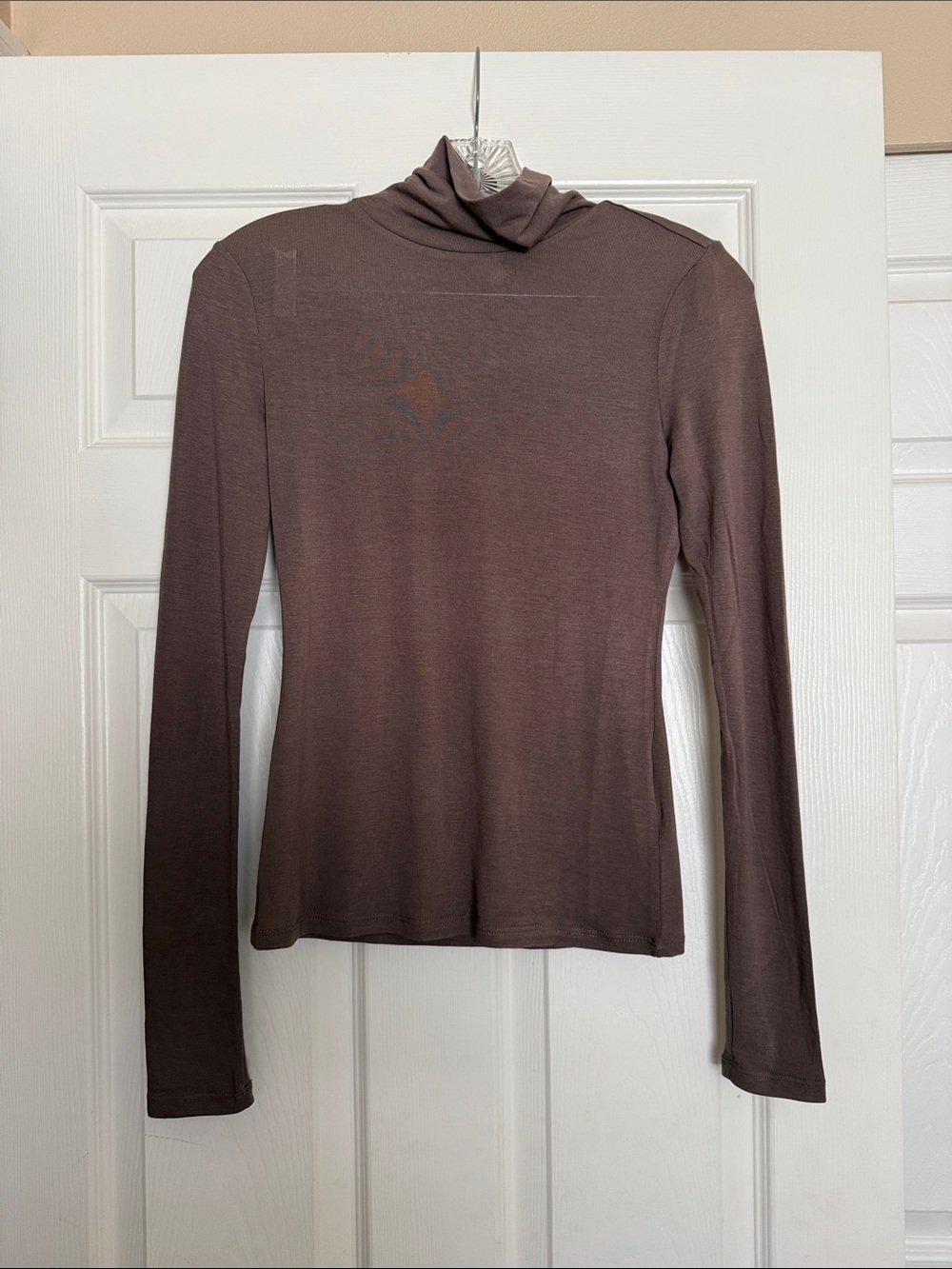 H&M Taupe Brown Knit Turtleneck Top XS